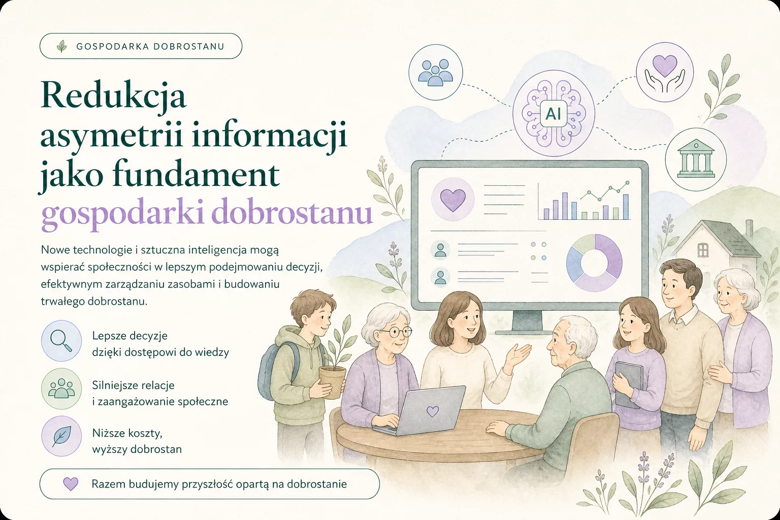Grafika artykułu: Redukcja asymetrii informacji jako fundament gospodarki dobrostanu