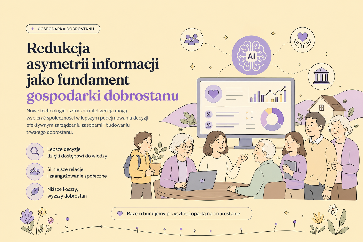 Grafika artykułu: Redukcja asymetrii informacji jako fundament gospodarki dobrostanu